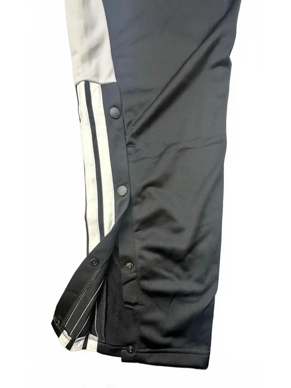 NWT Adidas 3-Stripes Colorblock Snap Track Pants Men’s M Black White